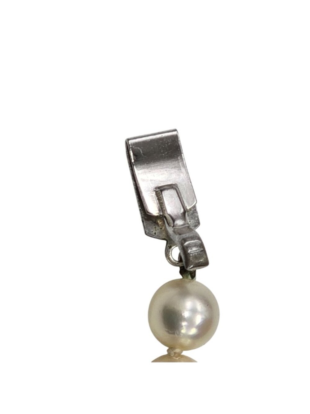 Faux Pearl Necklace 17” Cream 8mm Beads Silver Clasp - Picture 13 of 14